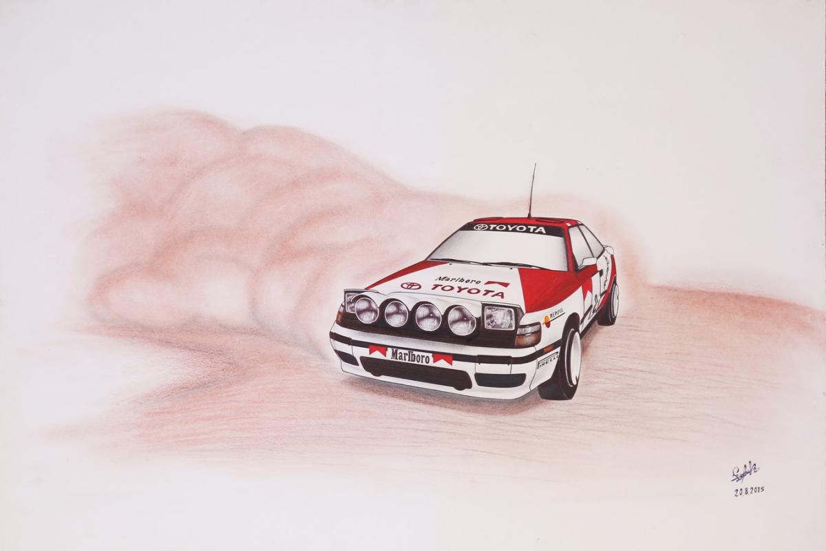 الفنان التشكيلي اللبناني فاروق بو عماد يبرع في رسم سيارات السرعة 