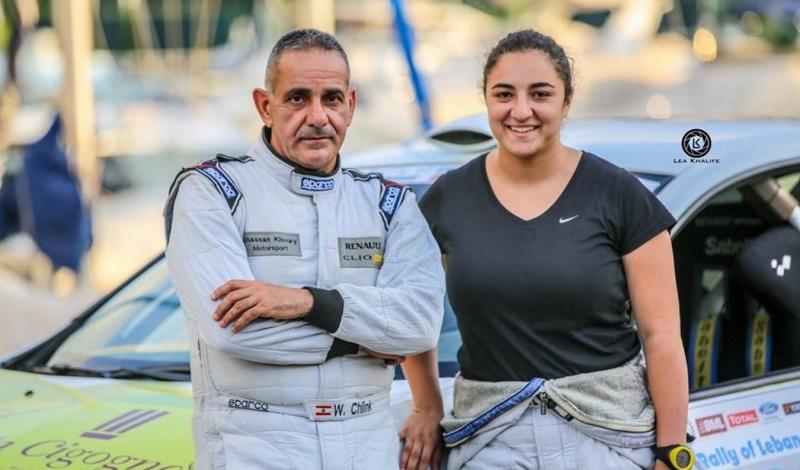 الوالد وابنته في سباق "رالي" في لبنان