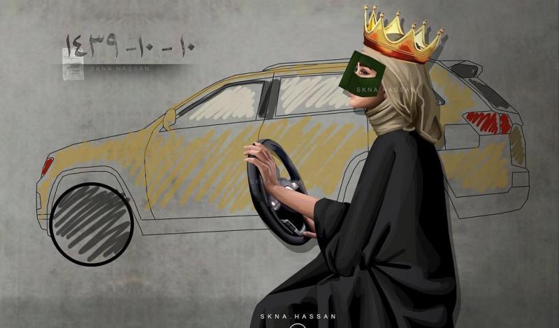 لوحات الفن التشكيلي توثق تاريخ قيادة المرأة للسيارة سيارات سيدتي